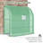 Outsunny 7' X 3' X 7' Lean To Greenhouse, Walk-In Green House, Plant Nursery With 2 Roll-Up Doors And Windows, PE Cover And 3 Wire Shelves