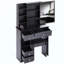 Petit meuble-lavabo de bureau avec tiroir à gauche avec petit espace + tabouret rembourré, très grand miroir coulissant à droite, rangement multicouche à grande capacité, commode pratique et pratique, convient aux petits espaces-1110936841