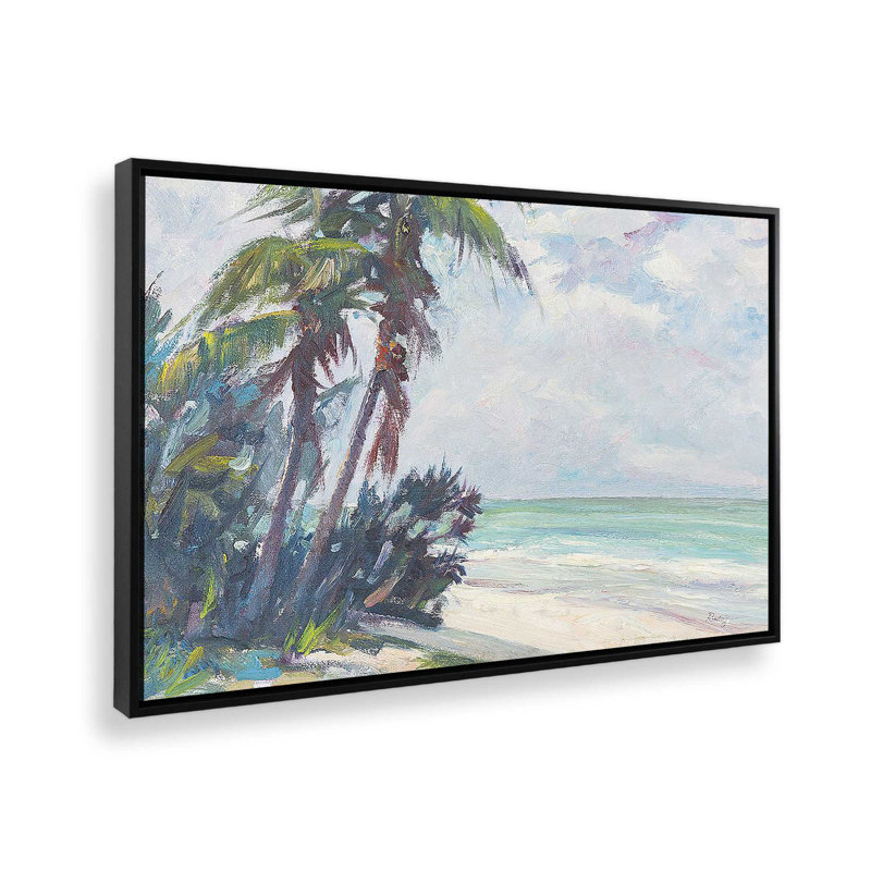 «Naples», terrain de jeu sur toile par Richard A. Rodgers, Cadre flottant noir satiné, H 22 po x l 32 po x P 1,75 po