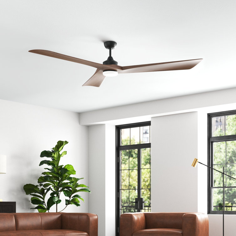 80" Sculpt 3 - Blade LED Standard Ceiling Fan with Wall Control and Light Kit Included