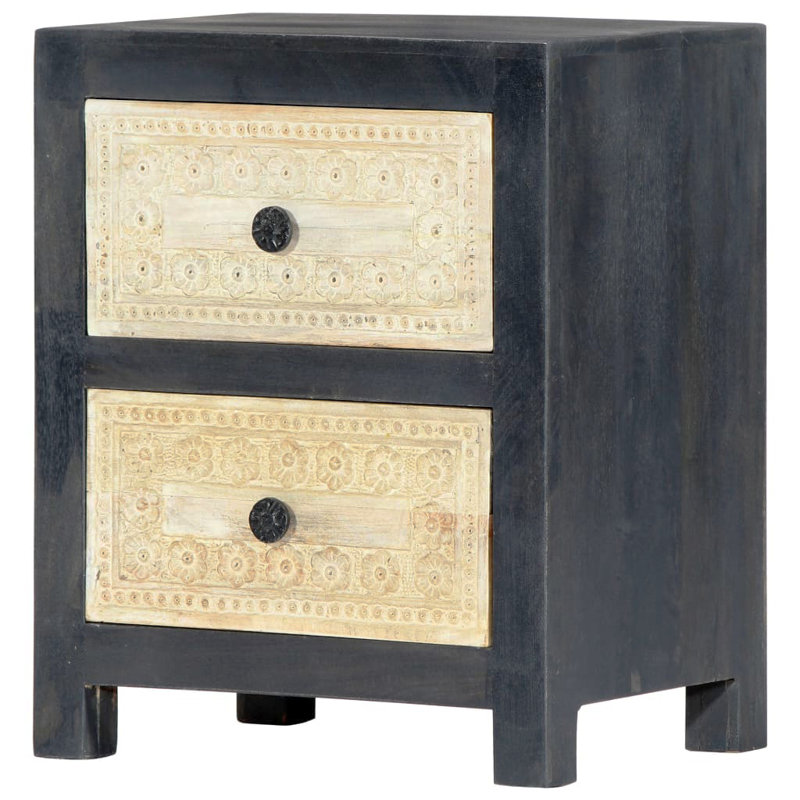 Mylah 40cm W Solid + Manufactured Wood Bedside Table