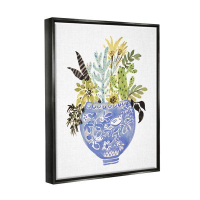 «Whimsical Botanicals Ornate Planter Floater», art mural sur toile par Karen Fields