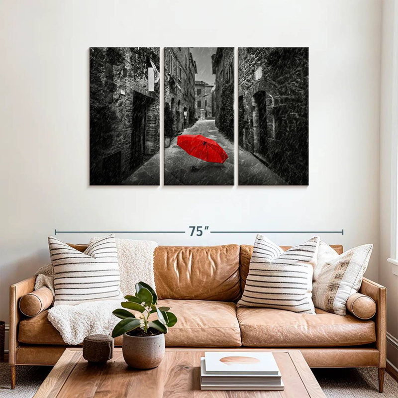 Kerner Red Umbrella Pop, 36" H x 57" W
