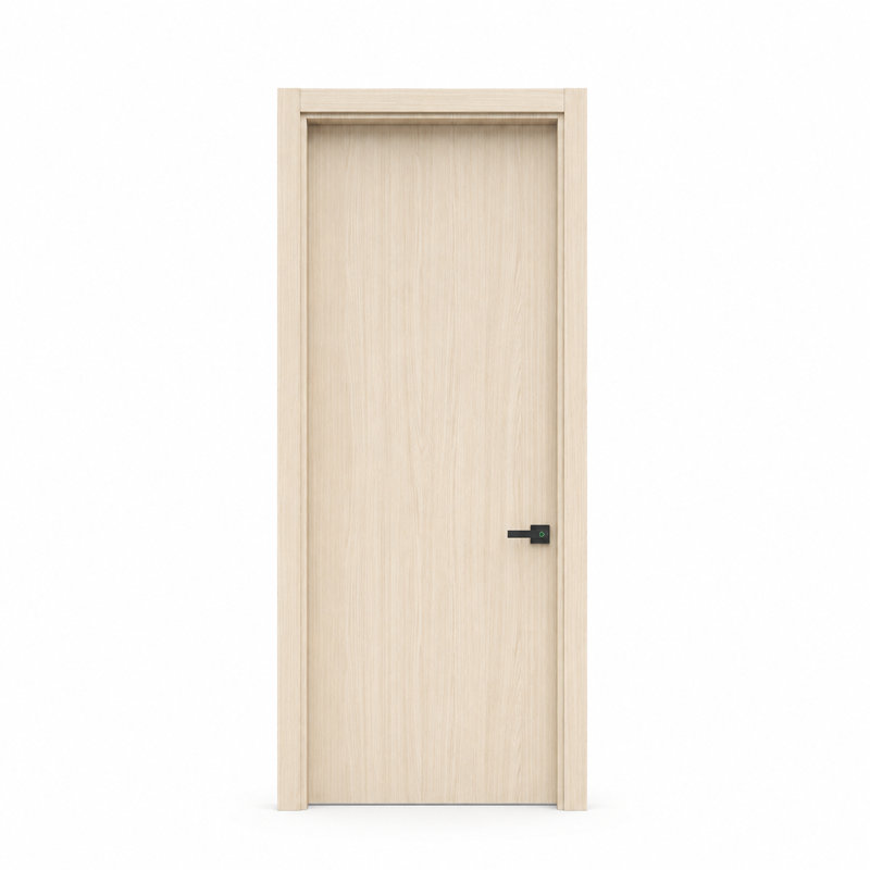 DEPOT E-SHOP 24 in. x 80 in. PVC AquaDoor Kit - Waterproof Interior Slab Door with Adjustable WPC Frame, Weatherstrip and Trim Molding for Bathroom, Kitchen and Laundry Room - Light Oak