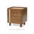 Scandinavian-Style Nightstand, Manufactured Wood End Table with 2 Drawers