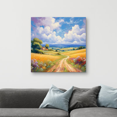 Small country house - 32"x32" art on canvas