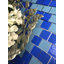 Carreau de piscine en mosaïque en verre translucide à montage frontal en verre translucide 2 po x 2 po Landscape