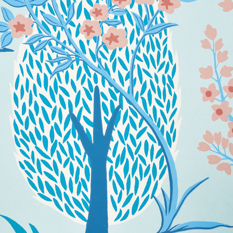 Pandora Wallpaper, Delft/Rose
