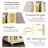 4-tier Rotating All-steel Bookshelf With 360° Wheels – Large, Sturdy, And Spacious Yellow Book Rack, Easy To Assemble"