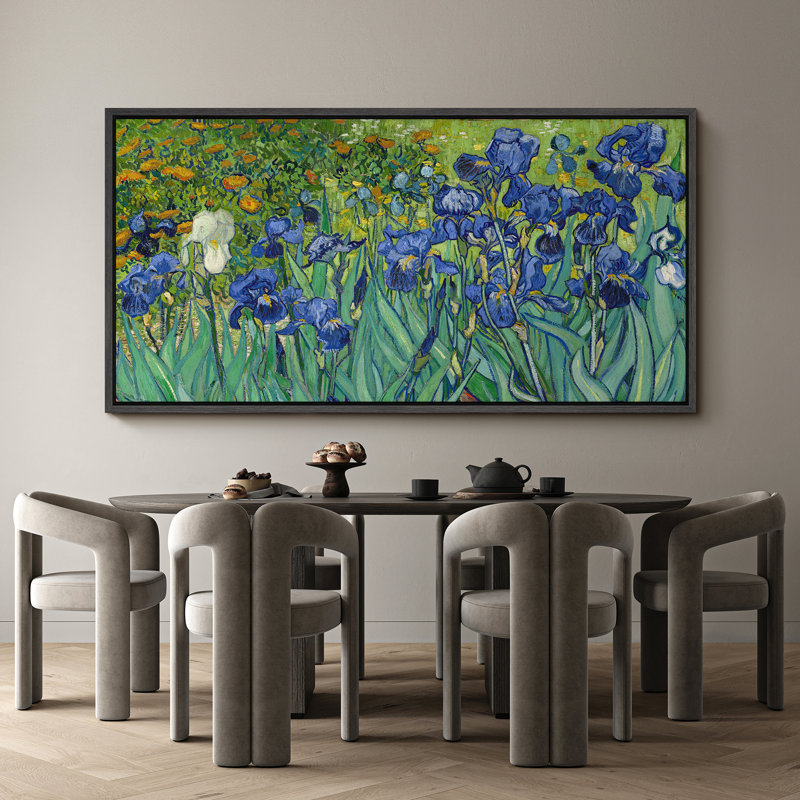 Iris de Vincent Van Gogh, reproduction d'art sur toile, H 30 po x l 60 po, Noir