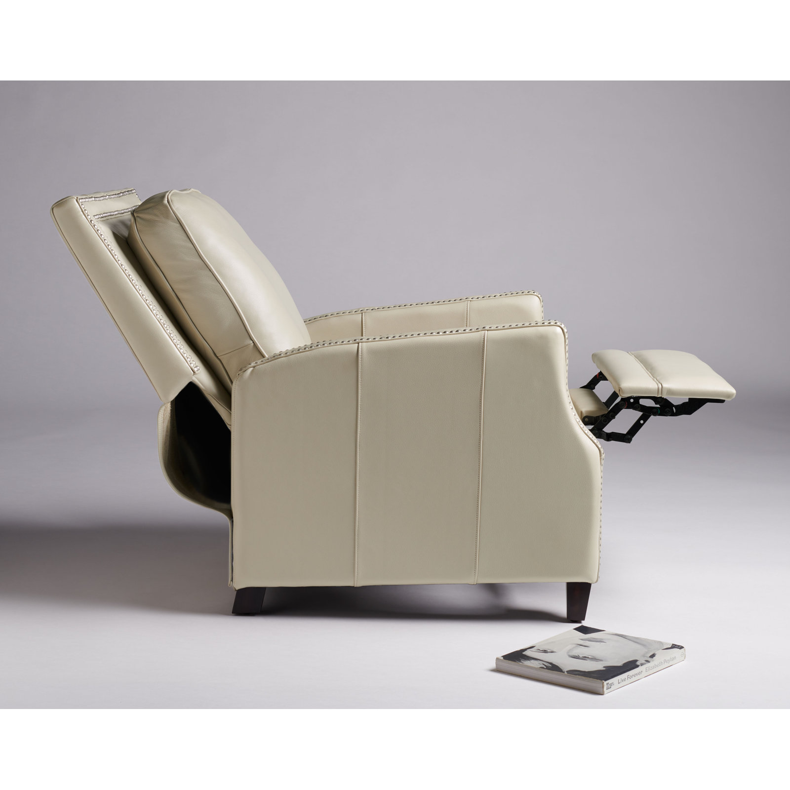 Lavanda Recliner, Cream Genuine Leather