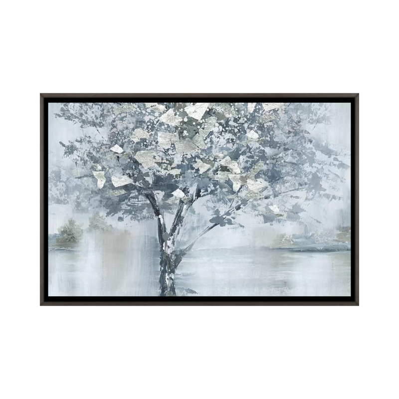 «Foil Foliage» par Nan - impression, H 40 po x l 60 po x 1,5 po, Cadre rustique foncé