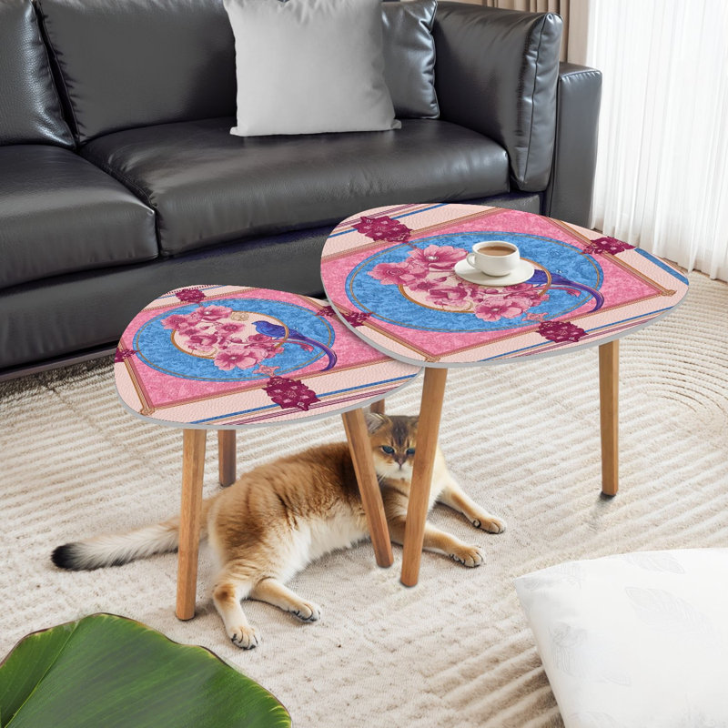 Ensemble de 2 tables basses gigognes Triangle