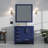 Bath Vanity with Right Offset White Quartz Top and Faucet Set-784398003