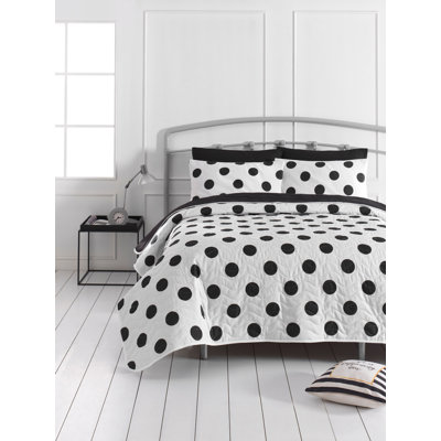 Cotton Blend Dots Coverlet and Bedspread