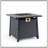 Stylish 28-Inch Iron Square Propane Fire Pit Table