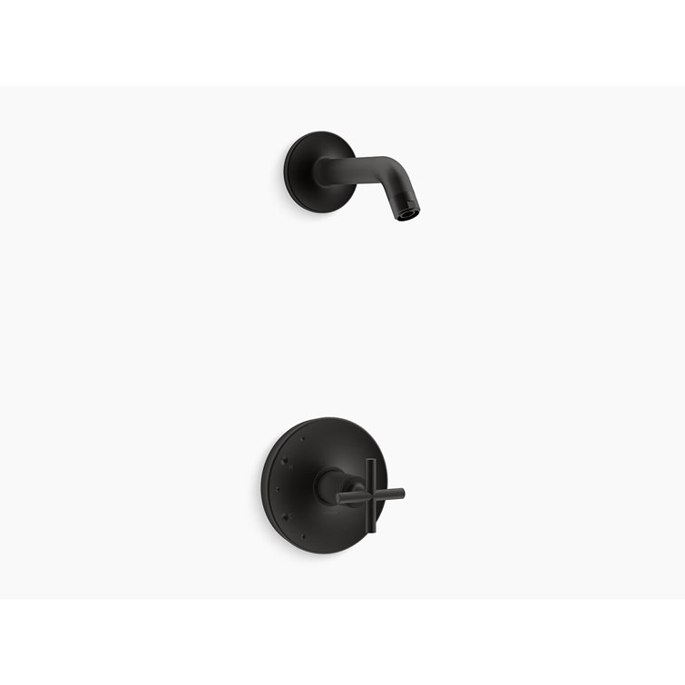 Purist® Rite-Temp® Shower Valve Trim with Cross Handle, Less Showerhead