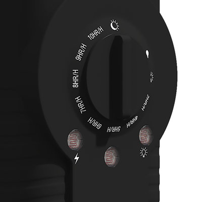 STANLEY® Lighttimer Select Twin 2-Outlet Grounded Outdoor Photocell Timer With 6-In. Cord, Black