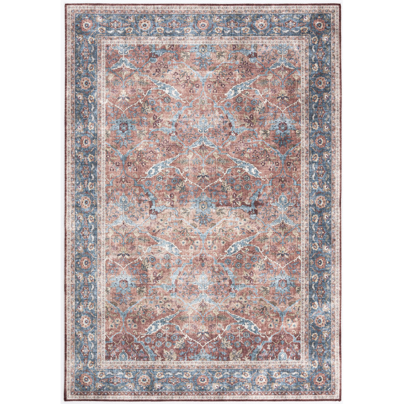 Tapis rouge Devendr, Rectangle 5 pi 3 po x 7 pi 6 po