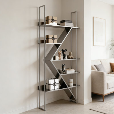 Modern Z Shape Metal Display Shelf