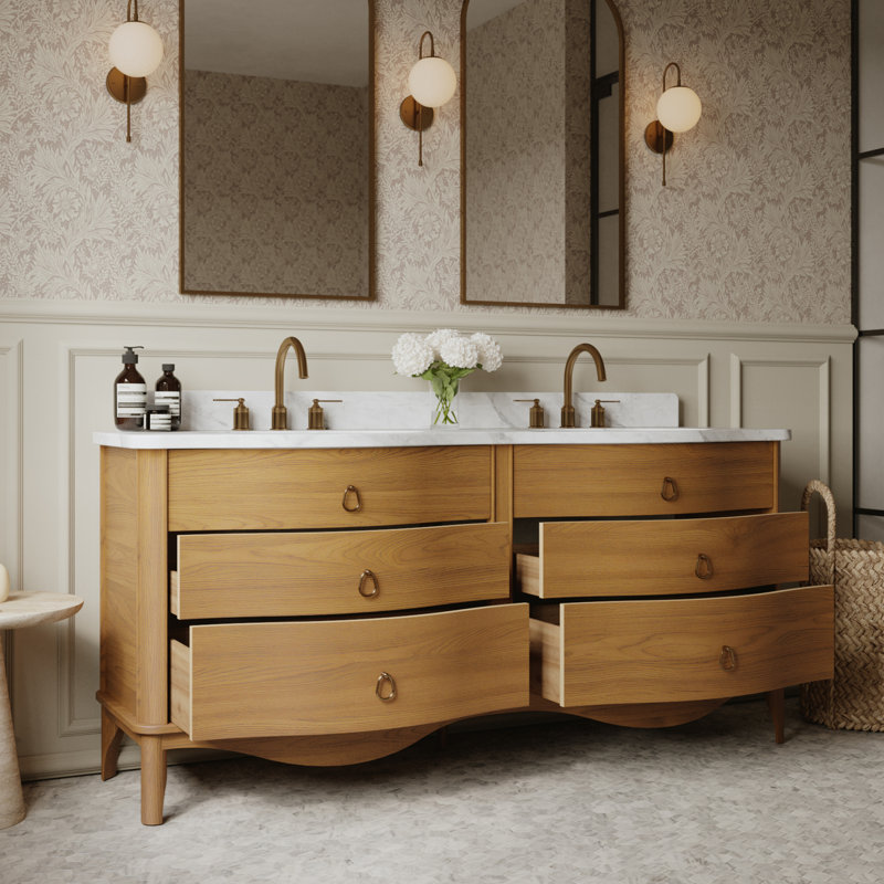 Meuble-lavabo Emmy, 72", Naturel