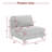 Upholstered Beige Corduroy Armless Chair with Pillow Back,  Module Part For Sectional Sofa-1974785611