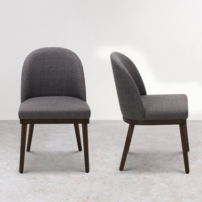 Enley Wide Upholstered Solid Wood Dining Chairs