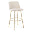Lakyia Swivel Upholstered Counter Stool with Metal Frame-87456039