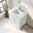 Tiosha 30" Single Bathroom Vanity In White With Engineered Stone Top
