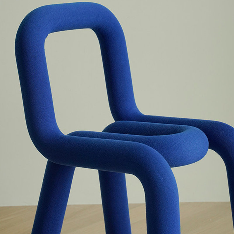 Blue Solid back side Chair(Set of 2)