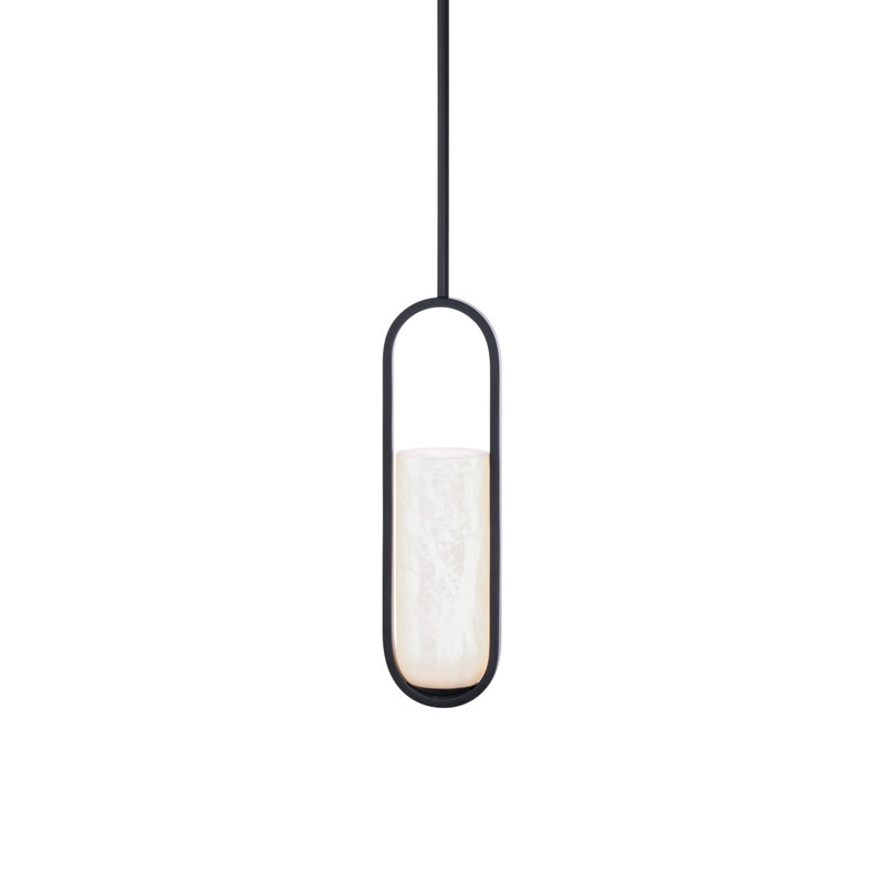 Rollins 1 - Light Single Cylinder LED Pendant, Black