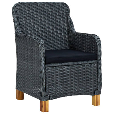 Patio Chairs with Cushions Poly Rattan