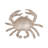 Aluminum Metal Crab Figurine Coastal Decorative Sculpture - Nautical Accent Decor in Trendy Ocean-Inspired Style.