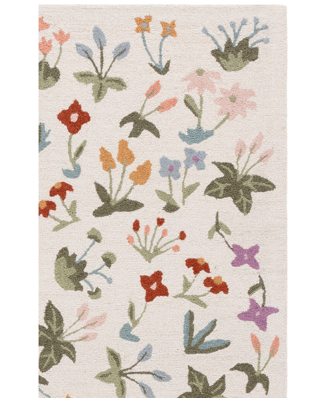 Hand-Tufted Wool Floral Outdoor Rug, Rectangle 6' x 9'