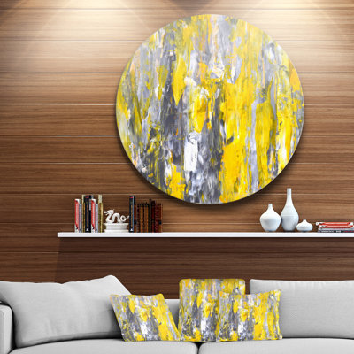 " Grey And Yellow Abstract Pattern "