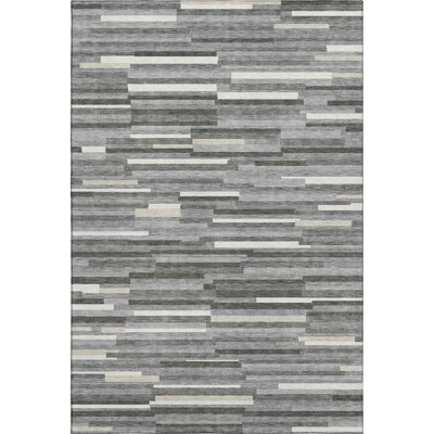 Premium Machine Washable Prisco Gray Rug