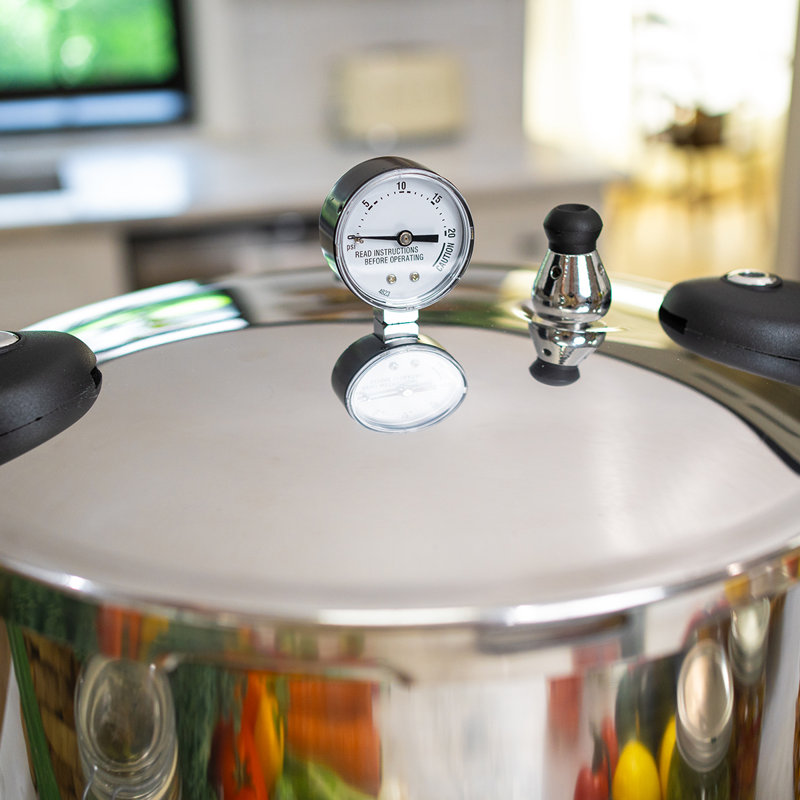 Barton 22 Qt. Built-in Dial Gauge Pressure Cooker