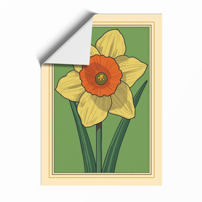 Daffodil Bold Botanical - Framed Print