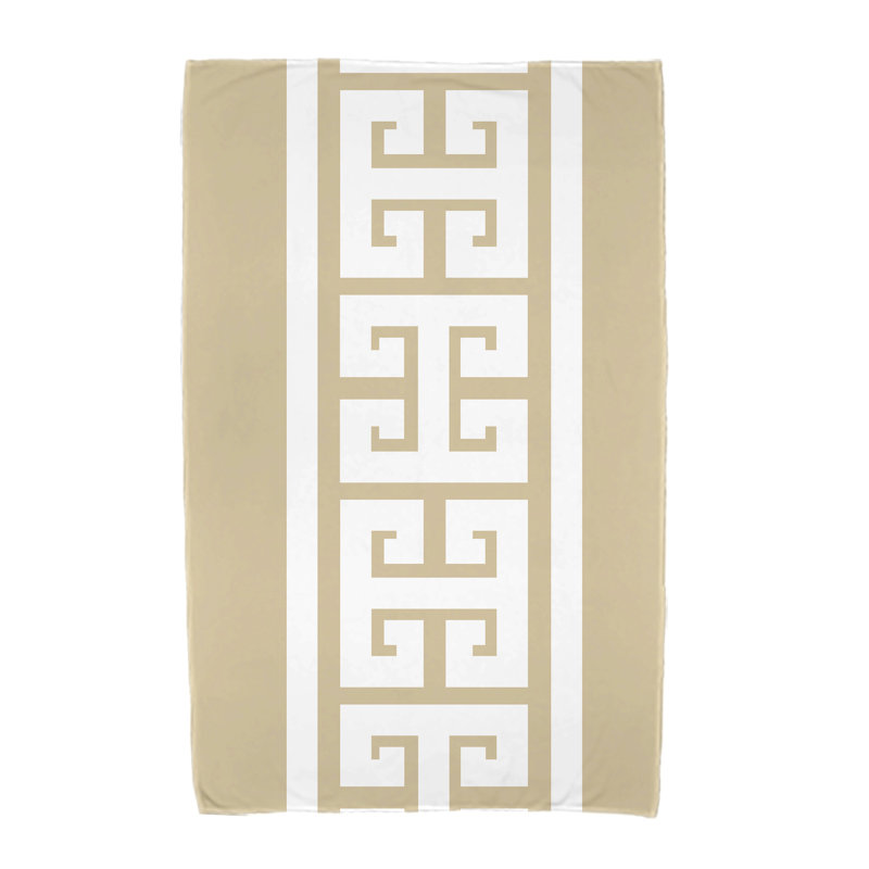 Serviette de plage à rayures Hancock, Beige / taupe