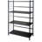 49" Tall 4-Tier Metal Standing Book Shelf, Black Finish-969917099