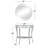 Nya 32.25'' Solid Wood Console Table and Mirror Set