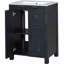 Petit meuble-lavabo 24 "avec lavabo en céramique