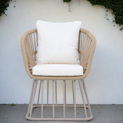 Comfort Patio Dining Chairs, Steel Wicker Modern Style For Patio Home