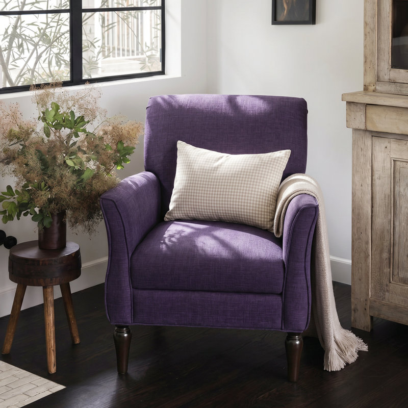 Chocheles Upholstered Armchair, Purple