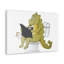 «Dinosaur Sitting lecture du journal sur la toilette», art mural sur toile-1650257416
