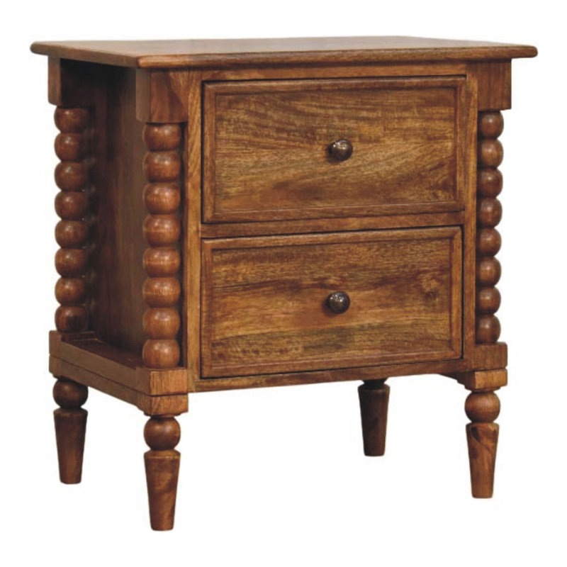 55cm W Solid Wood Bedside Table