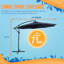 Parasol carré en porte-à-faux 120 po Dwanye-2102380346