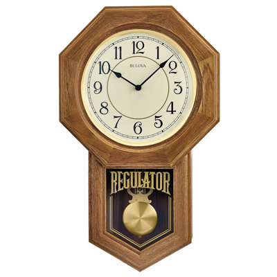 Thomaston Solid Wood Pendulum Wall Clock with Chime, C3545