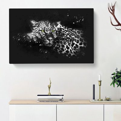 Leopard With Green Eyes High - Wrapped Canvas