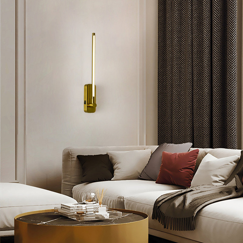 Appliques murales à piles avec télécommande, lumières DEL rechargeables pour lumières murales sans fil à DEL avec luminaires muraux magnétiques, laiton doré à intensité variable 3CCT